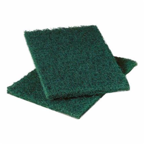 Scotch-Brite 7000045876 Heavy Duty Pad, Green, 9 in L x 6 in W x 1/4 in THK, Fiber Resin - Sponges & Scouring Pads