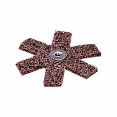 Scotch-Brite 7000120969 Eyelet Abrasive Star, 1-1/2 in Dia Star, Very Fine Grade, Aluminum Oxide Abrasive - Non-Woven Abrasive Sanding Stars