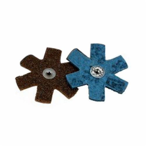 Scotch-Brite 7000120972 Eyelet Abrasive Star, 4 in Dia Star, Very Fine Grade, Aluminum Oxide Abrasive - Non-Woven Abrasive Sanding Stars