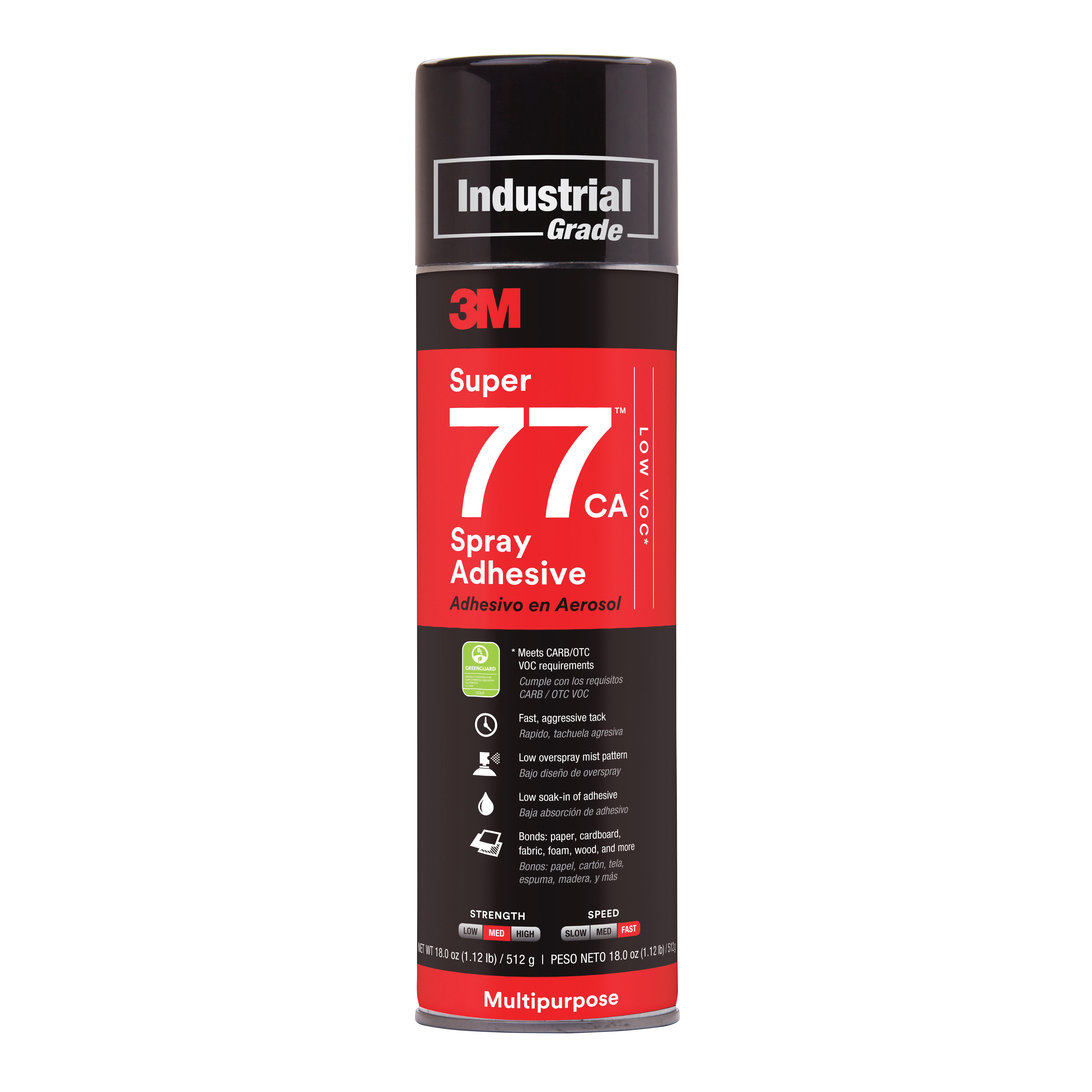 3M 7100014109 Spray Adhesive, 24 fl-oz Container Aerosol Can Container, Clear, 150 deg F - Spray Adhesives