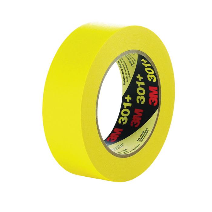 3M 7000124891 Solvent-Free Adhesive Tape, 55 m L x 48 mm W, 6.3 mil THK, Natural/Synthetic Rubber Adhesive, Crepe Paper Backing - Masking Tapes