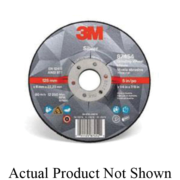 3M 7100139230 Type 27 Cut-Off Wheel, 4-1/2 in Dia Wheel x 0.045 in THK Wheel, 7/8 in Center Hole, Ceramic Grain Abrasive - Depressed Center Wheels
