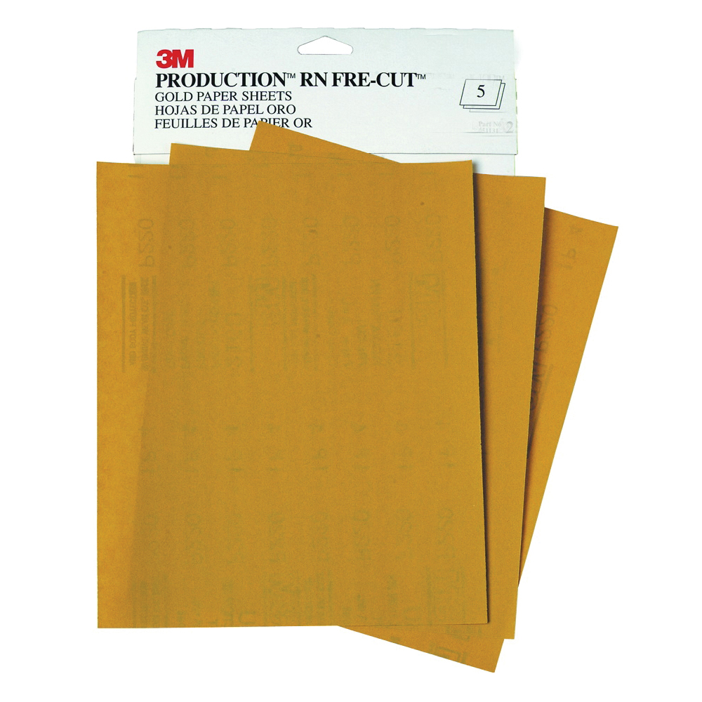 3M 7000118278 Abrasive Sheet, 11 in L x 9 in W, P400 Grit, Medium Grade, Aluminum Oxide Abrasive, Paper Backing - Coated Abrasive Sheets