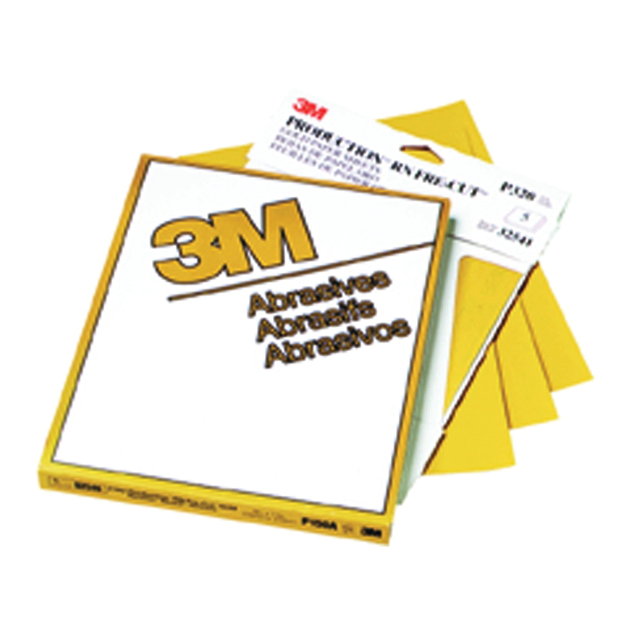 3M 7000118282 Abrasive Sheet, 11 in L x 9 in W, P240 Grit, Coarse Grade, Aluminum Oxide Abrasive, Paper Backing - Coated Abrasive Sheets