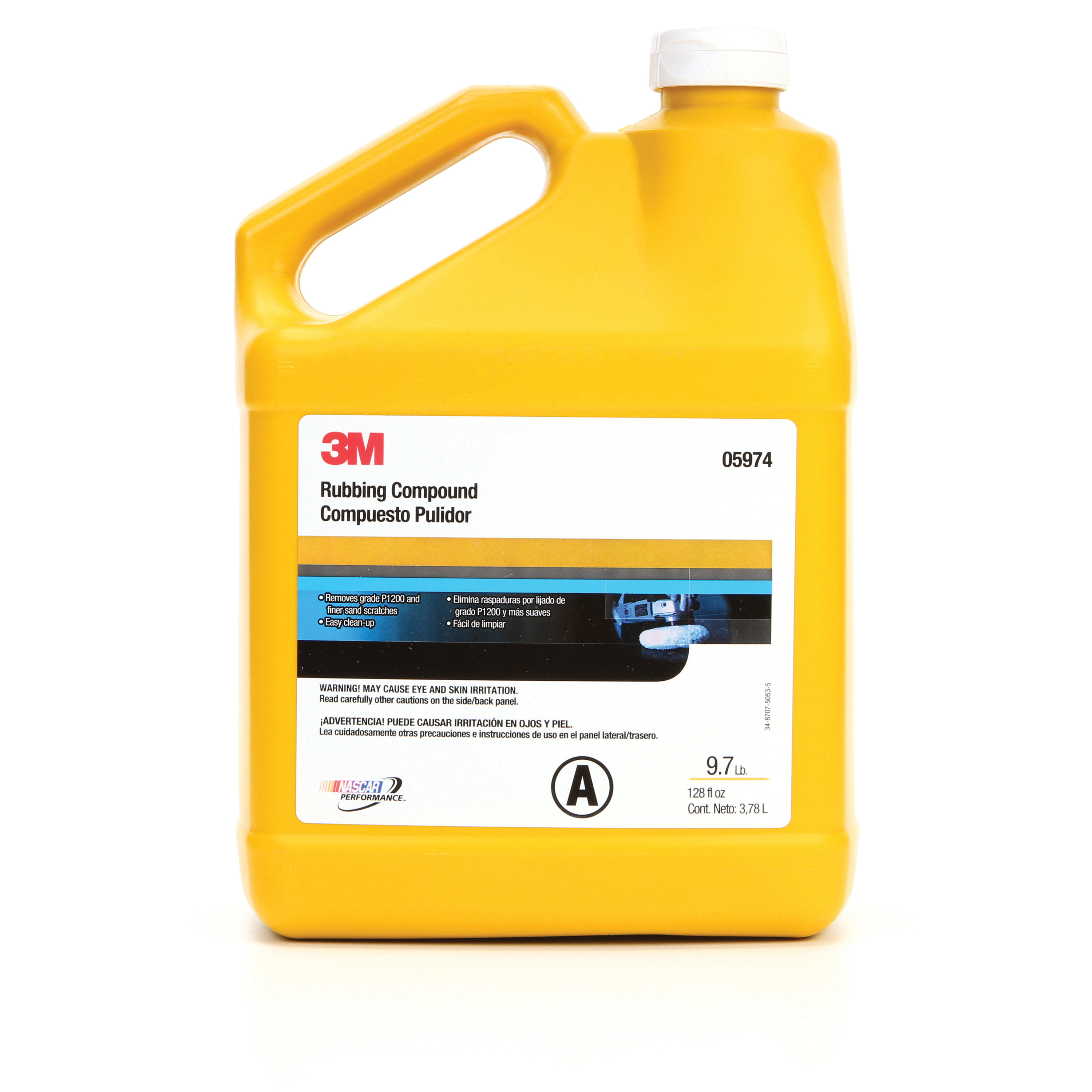 3M 7100114579 Rubbing Compound, 1 gal Container, Tan, Ultra Fine Grade, 1200 Grit - Buffing & Polishing Compounds