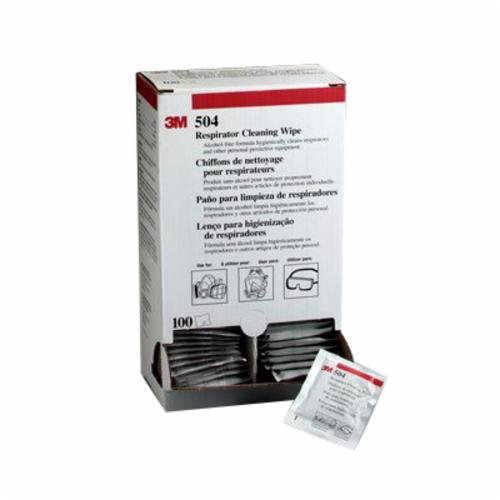 3M 7000001938 5000/6000 Pre-Moistened Respirator Cleaning Wipe, Alcohol-Free Solution, 100 Pieces, Box Package - Respiratory Cleaning Kits & Wipes