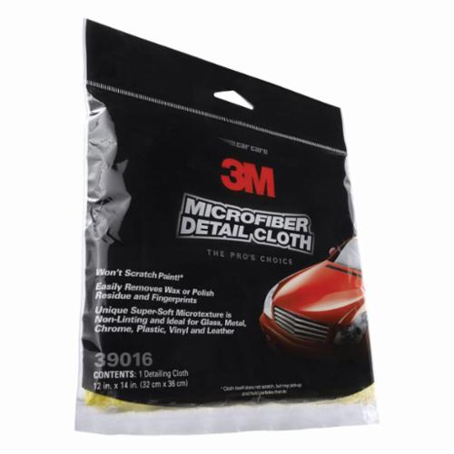 3M 7100114417 Cloth, 12 in L x 14 in W, Micro Fiber, Yellow - Dust & Microfiber Cloths