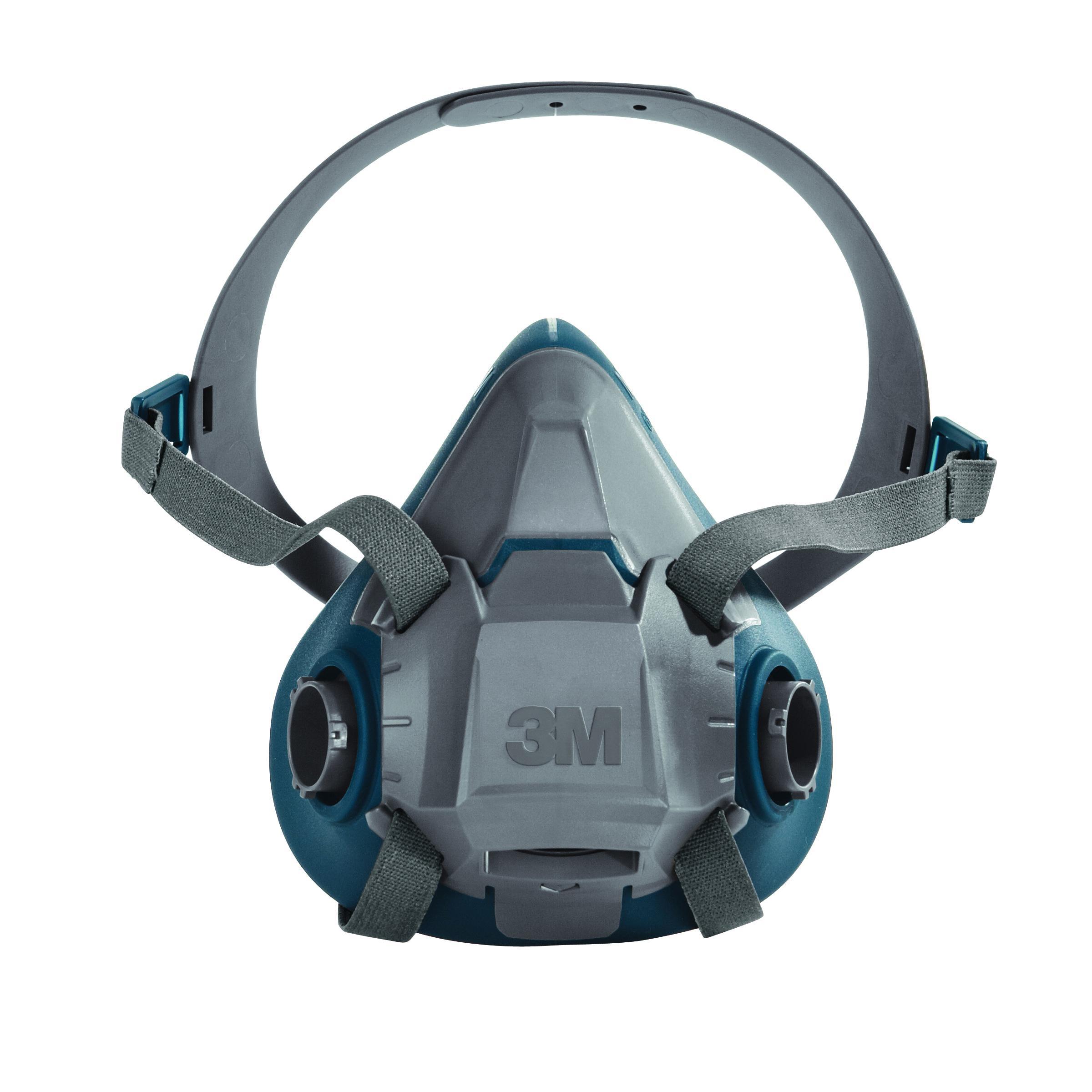 3M 5113149489 Probed Reusable Half Facepiece Respirator, M, 4-Point Suspension, Bayonet Connection, Resists: Gases and Vapors - Half Mask Respirators