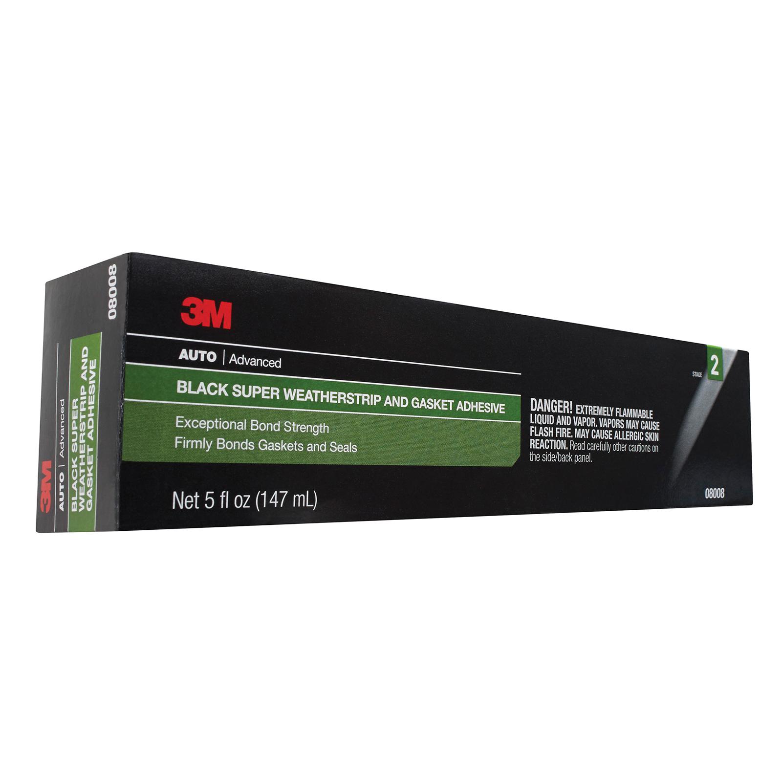 3M 7000045523 Weatherstrip and Gasket Adhesive, 5 oz Container Tube Container, Black - Adhesives