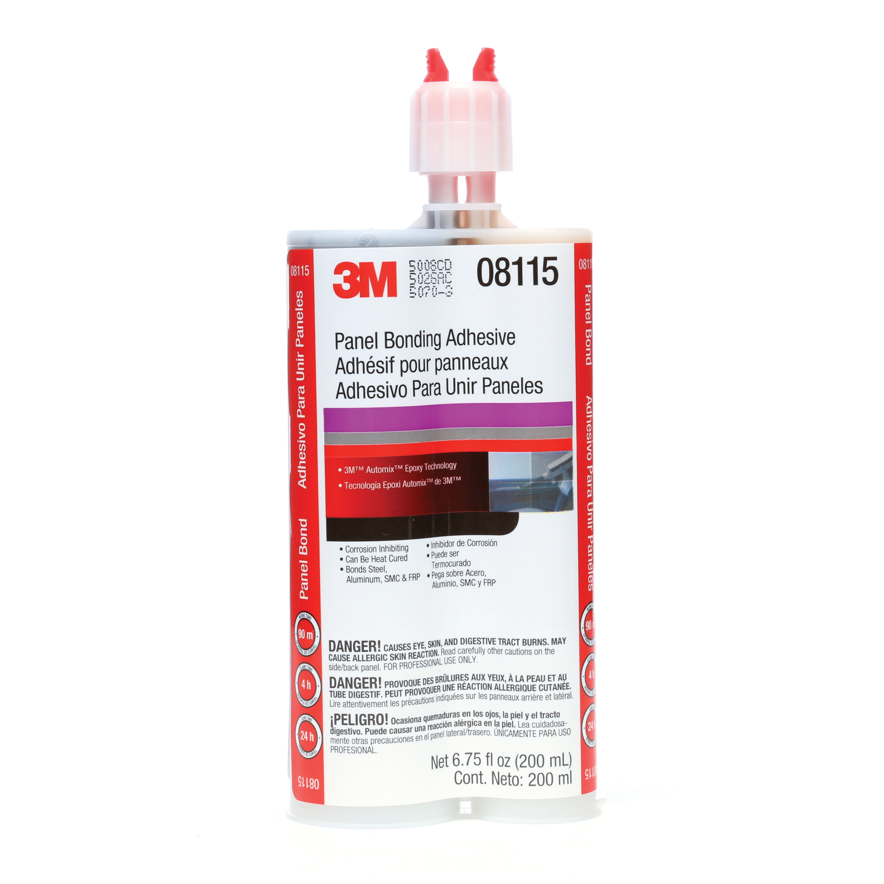 3M 7000000610 Bonding Adhesive, 200 mL Container Cartridge Container, Tan, 24 hr Curing - Adhesives