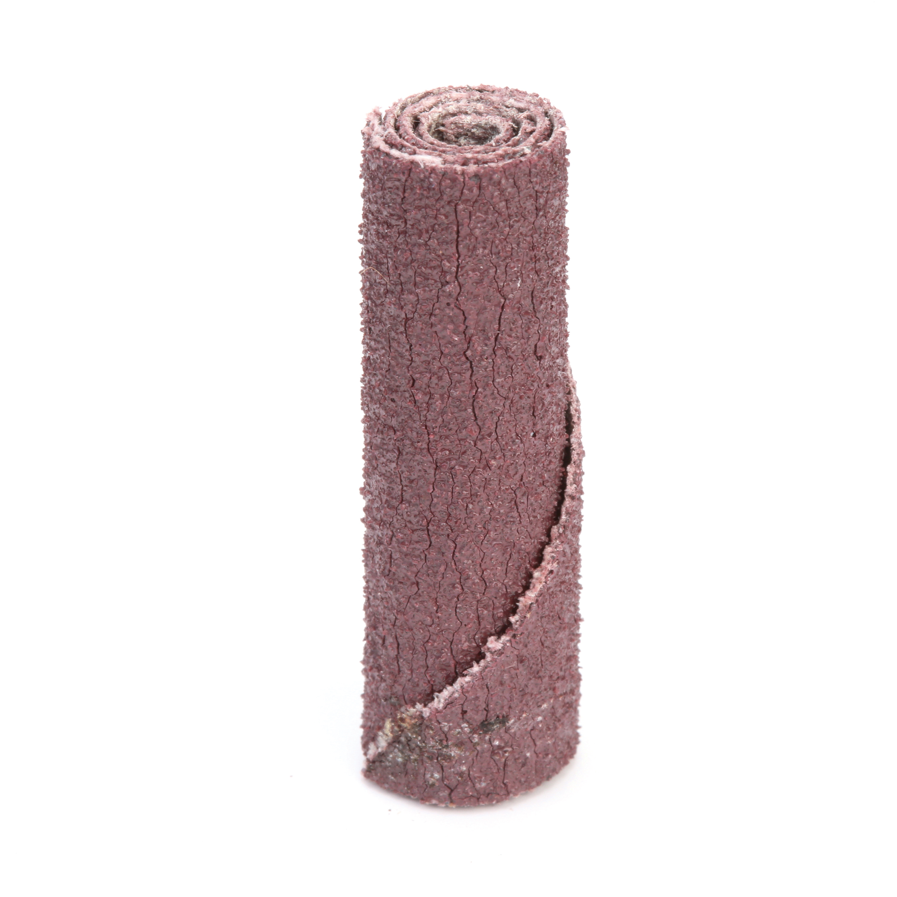 3M 7010363544 Cartridge Roll, 3/8 in Dia x 1-1/2 in OAL, 1/8 in Dia Pilot Hole, 80 Grit, Aluminum Oxide Abrasive - Cartridge Rolls