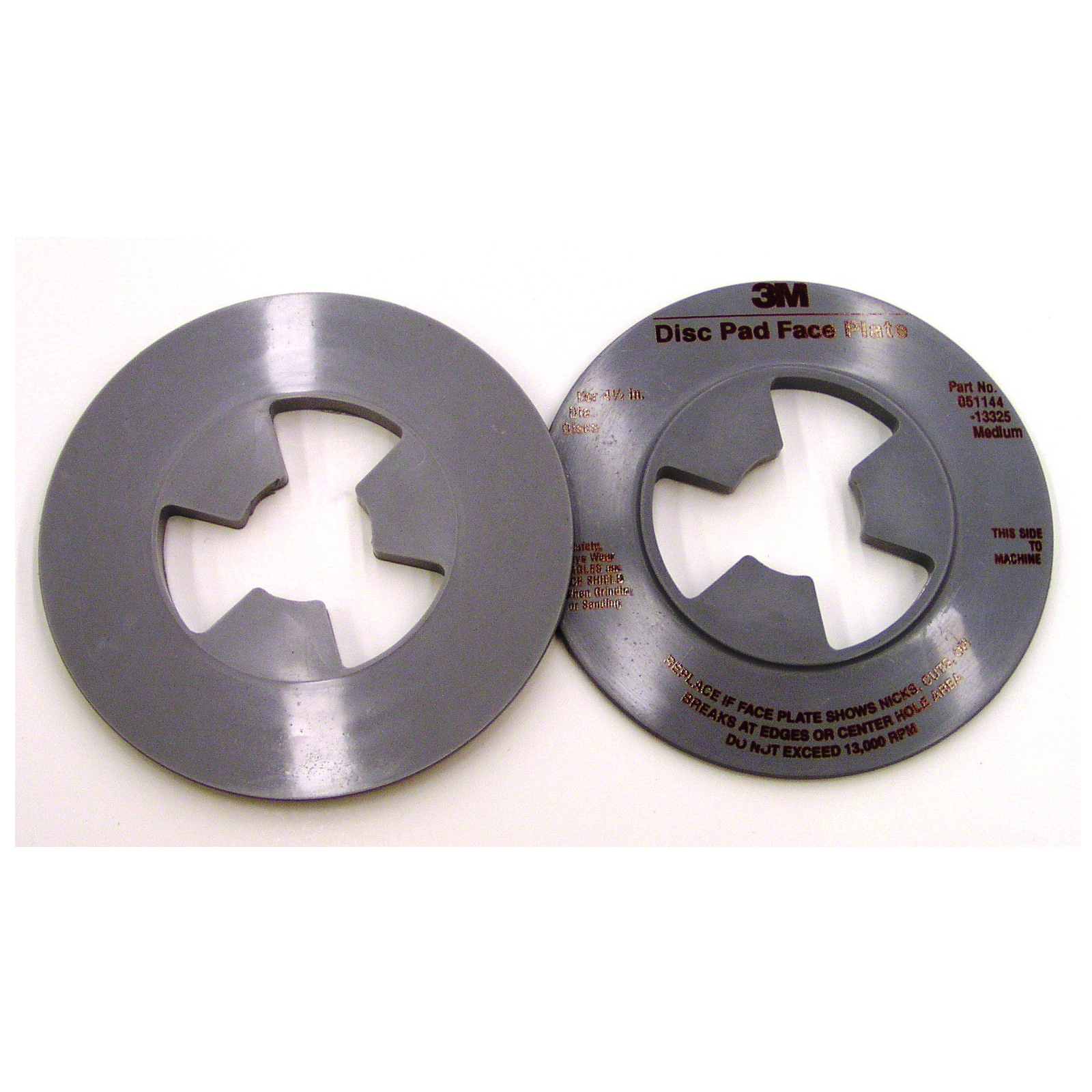 3M 7000120513 Medium Density Smooth Disc Pad Face Plate, 4-1/2 in W/Dia, For Use With 2-1/2 in Disc Pad Hub, Right Angle Grinders and Rotary Sanders - Abrasive Parts