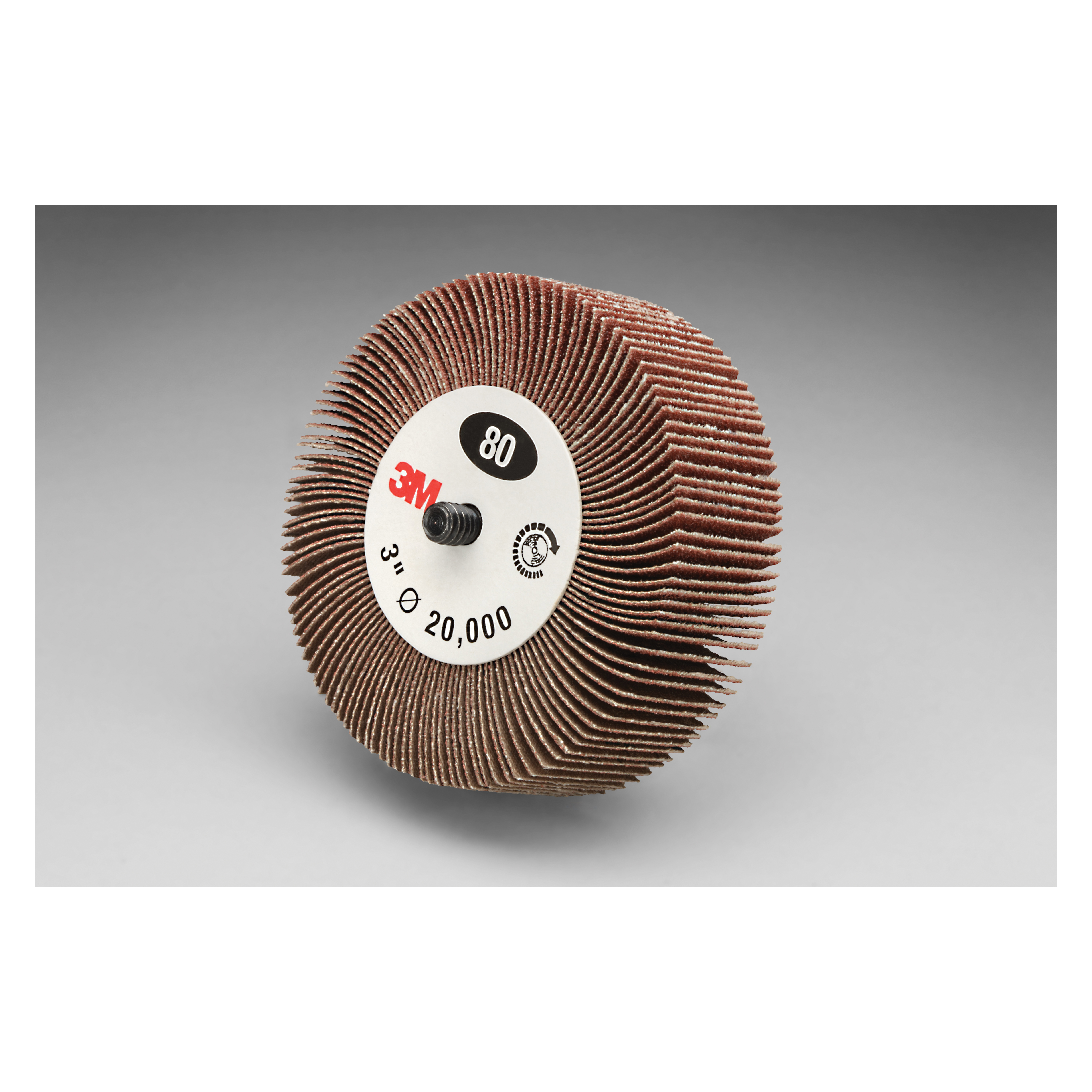3M 7100178225 Type 84 Unmounted Flap Wheel, 3 in Dia Wheel, 1 in W Face, 80 Grit, Medium Grade, Aluminum Oxide Abrasive - Coated Abrasive Flap Wheels