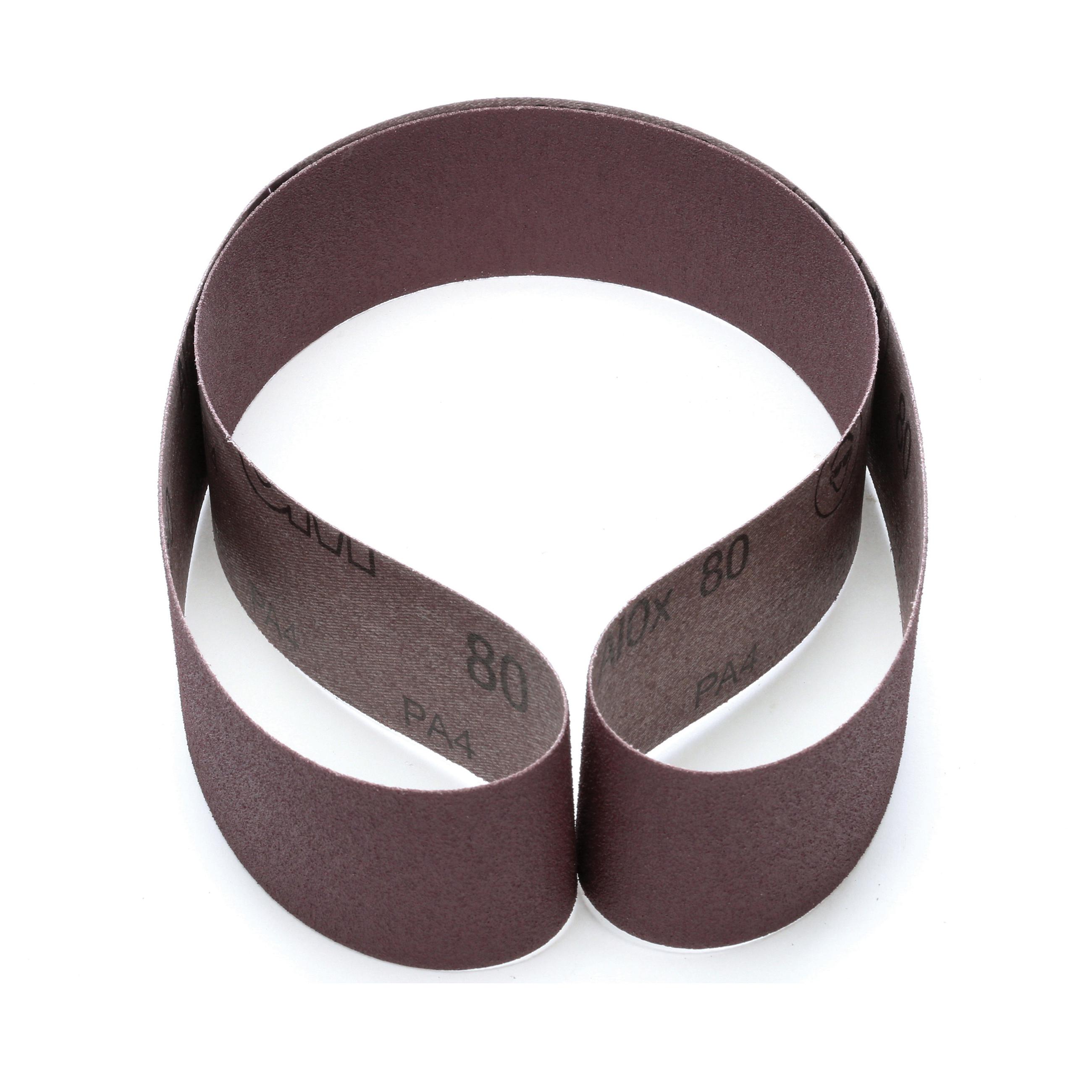3M 7000118793 Narrow Cloth Belt, 2 in W Belt x 48 in L, 80 Grit, Medium Grade, Cloth Backing - Coated Abrasive Belts
