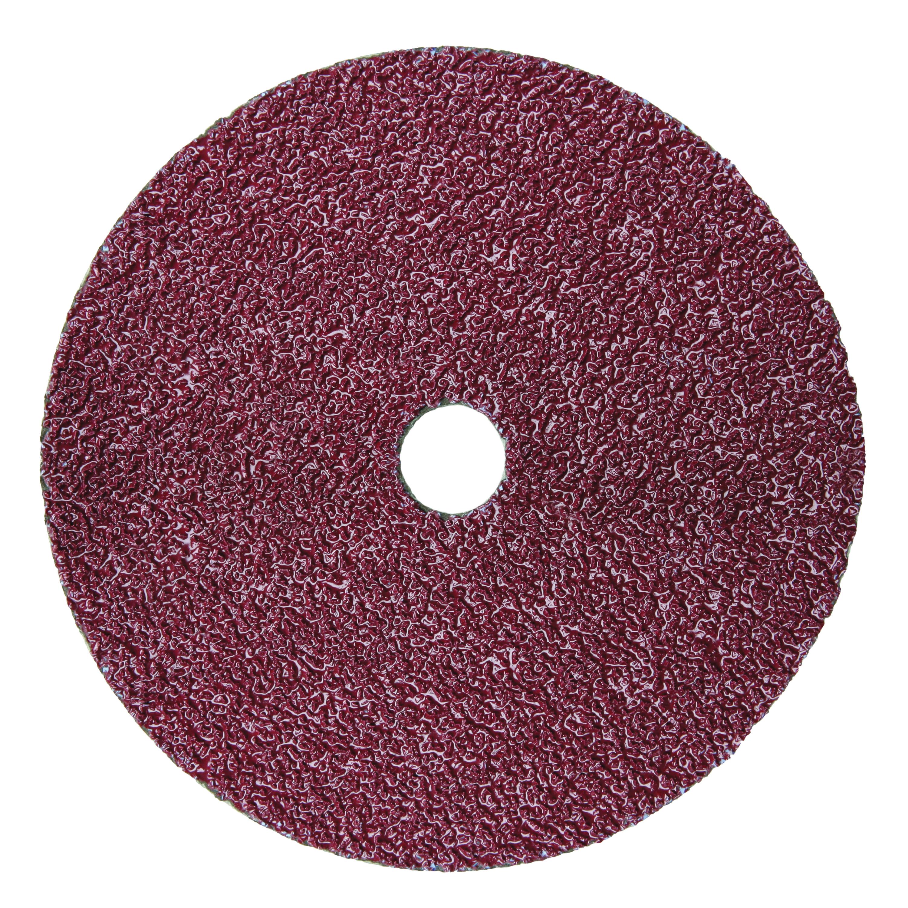 3M 7100099777 Close Coated Fibre Disc, 4-1/2 in Dia Disc, 7/8 in Center Hole, 36+ Grit, Ceramic Abrasive, Arbor Attachment - Coated Abrasive Fiber Discs