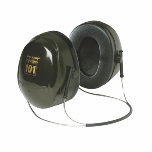 Peltor 7000002329 Optime Noise Reduction Earmuff, 26 dB Noise Reduction, Black/Green, Behind-the-Neck Band Position, ANSI S3.19-1974, CSA Class AL - Ear Muffs