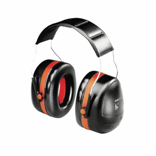 Peltor 7000009665 Optime 105 Dielectric Earmuffs, 30 dB Noise Reduction, Black/Red, Over The Head Band Position, ANSI S3.19-1974, CSA Class AL - Ear Muffs