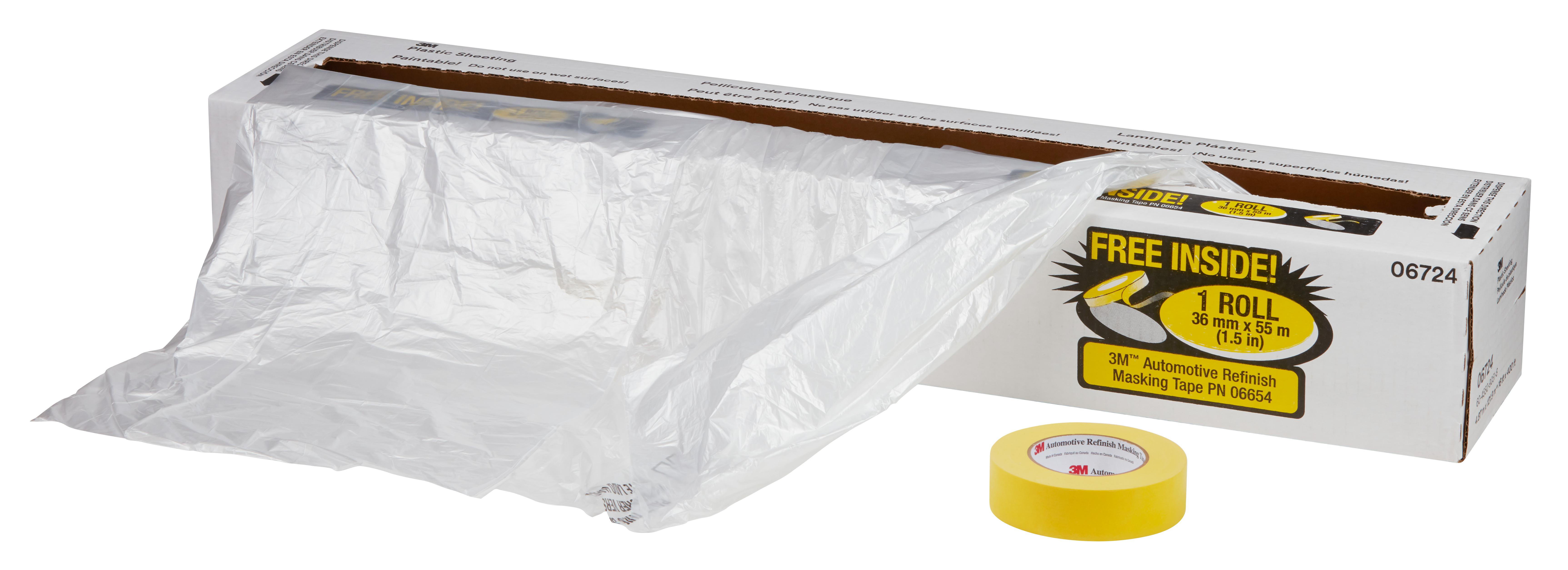 3M 7100139894 Plastic Sheeting Masking Tape (36 mm), 38.75 in L x 7.625 in W - Masking Tapes