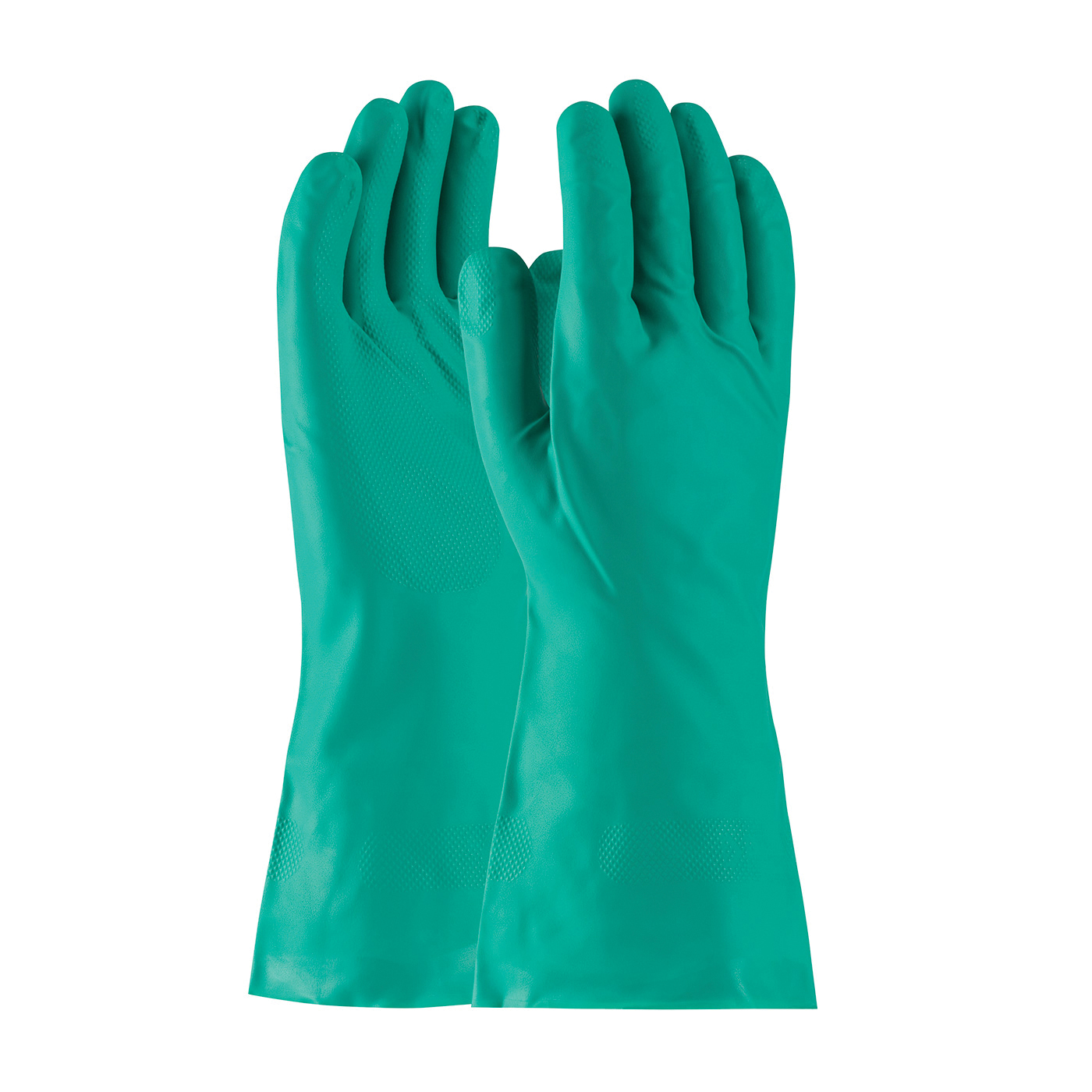 Assurance 50-N140G/XXL Medium Weight Chemical-Resistant Gloves, 2XL, Ambidextrous Hand, Nitrile, Green, Unlined Lining, 13 in L, Resists: Abrasion, Cut, Chemical, Puncture and Tear, Unsupported Support, Straight Cuff, 15 mil THK - Chemical Resistant Gloves