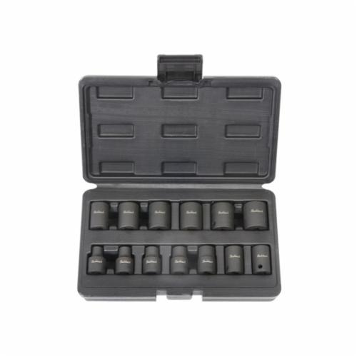 Blackhawk by Proto U-1513MS Impact Socket Set, ASME B107.110:2012, 6 Points, 3/8 in Drive, 13 Pieces, Included Socket Size: 7 to 19 mm, Blow Molded Case Container - Socket Sets