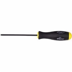 Bondhus 10616 Ball End Standard Length Screwdriver, 1/2 in Ball End Hex Point, 13.4 in OAL, Thermoplastic/Soft Rubber Handle, ProGuard - Standard Screwdrivers