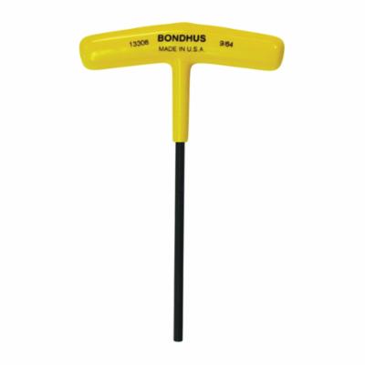 Bondhus 13308 Chamfered Hex Key, Ergonomic T-Handle Handle, Protanium High Torque Steel, ProGuard - Hex & Torx Keys