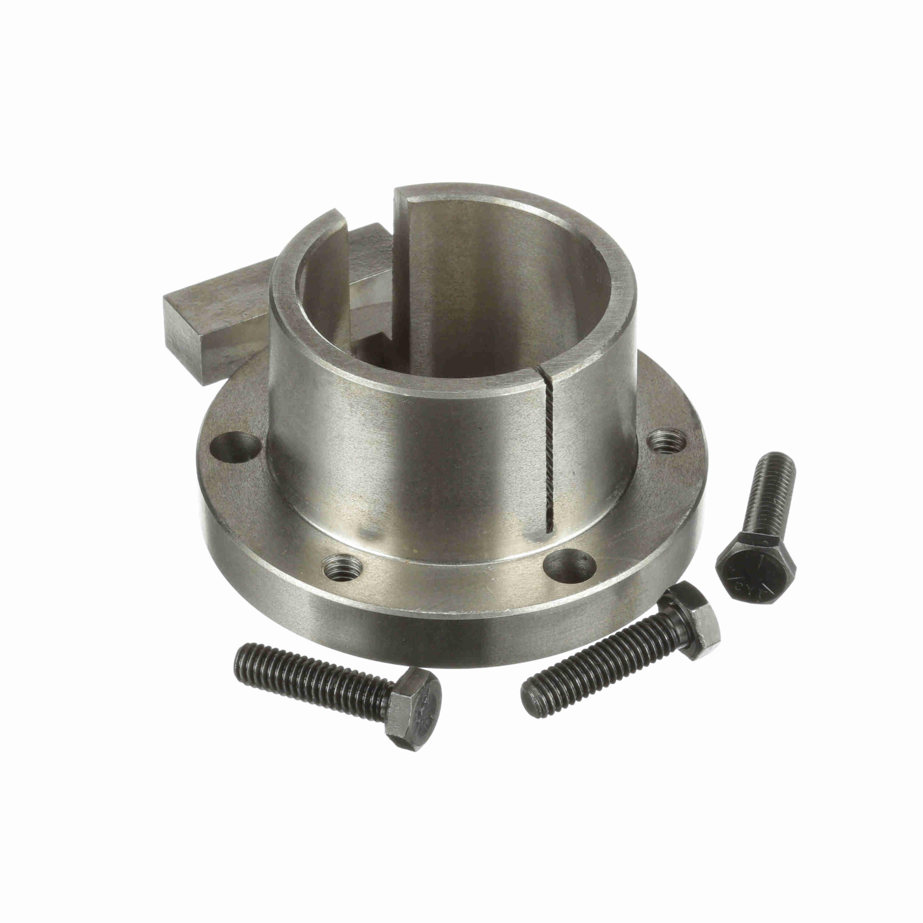 Browning 3694890 Split Taper Bushing, 2-1/8 in Dia Bore, 2.5567 in Small End/2.625 in Large End Dia Barrel, 3-11/16 in Dia Flange, 1-15/16 in OAL, Sintered Steel - Split Taper Bushings