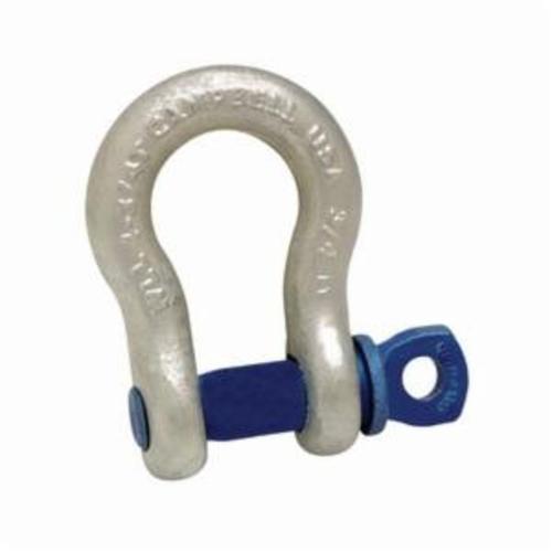 Campbell 5410535 419 Anchor Shackle, 0.75 ton Load, 5/16 in, 3/8 in Dia Screw Pin, Galvanized - Shackles