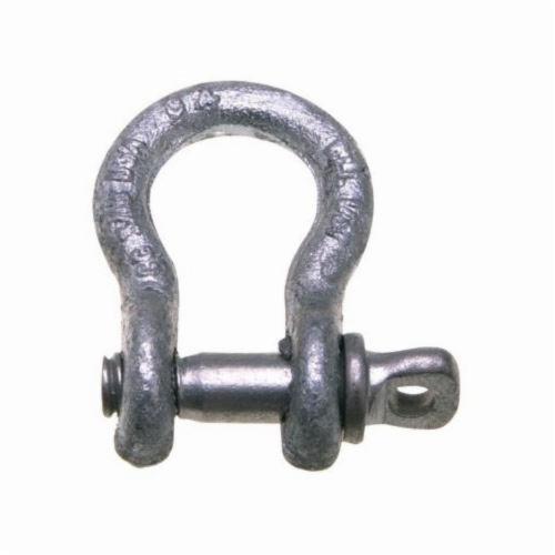 Campbell 5410835 Anchor Shackle, 2 ton Load, 1/2 in, 5/8 in Dia Screw Pin, Galvanized - Shackles