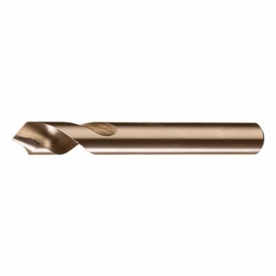 Cleveland C26176 2636 Heavy Duty Short Length Spotting and Centering Drill, 1/2 in Dia, 3-3/4 in OAL, M42 HSS-Co 8, Gold/Straw Oxide - Spotting Drills