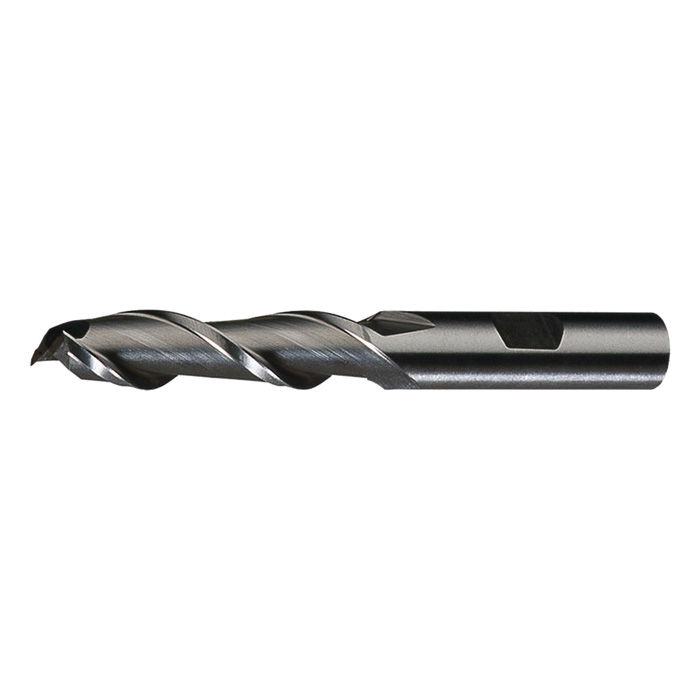 Cleveland C41893 HGA-2 Center Cutting General Purpose High Helix Single End Square End End Mill, 3/8 in Dia Cutter, 1-1/2 in Length of Cut, 2 Flutes, 3/8 in Dia Shank, 3-1/4 in OAL, Bright - Square End Mills
