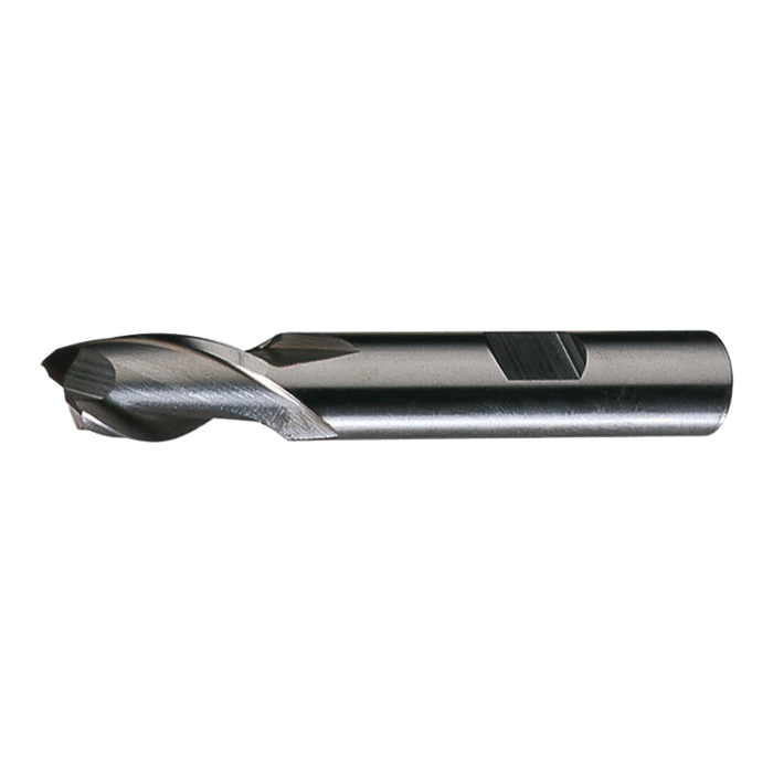 Cleveland C33733 HG-2 Center Cutting General Purpose Single End Square End End Mill, 7/32 in Dia Cutter, 1/2 in Length of Cut, 2 Flutes, 3/8 in Dia Shank, 2-7/16 in OAL, Bright - Square End Mills