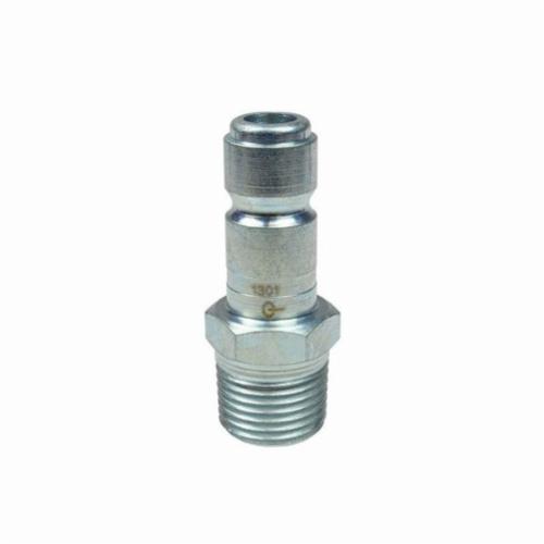 Coilhose 1301 Coilflow Automotive Tru-Flate Type 13 Automatic Tru-Flate Hose Connector, 1/2 in Nominal, Quick Connect Coupler x MNPT, 300 psi Pressure, Steel, Domestic - Pneumatic Quick Connect Fittings