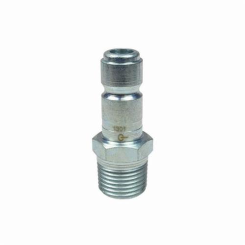 Coilhose 1303 Coilflow Automotive Tru-Flate Type 13 Automatic Tru-Flate Hose Connector, 1/2 x 3/8 in Nominal, Quick Connect Coupler x MNPT, 300 psi Pressure, Steel, Domestic - Pneumatic Quick Connect Fittings