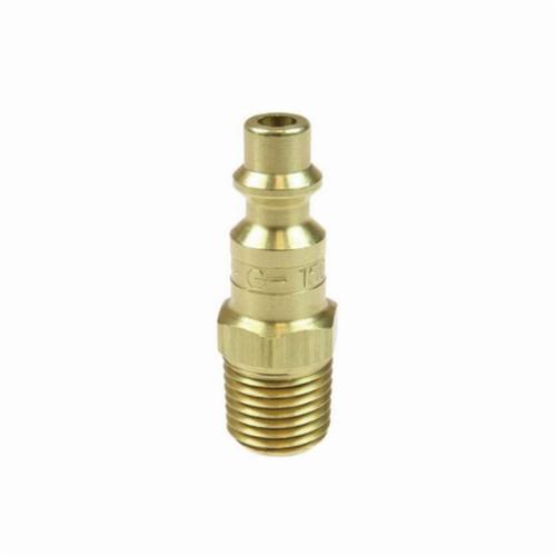 Coilhose 1501B Coilflow Manual Industrial Type 15 Manual Industrial Hose Connector, 1/4 in Nominal, Quick Connect Coupler x MNPT, 300 psi Pressure, Brass, Domestic - Pneumatic Quick Connect Fittings