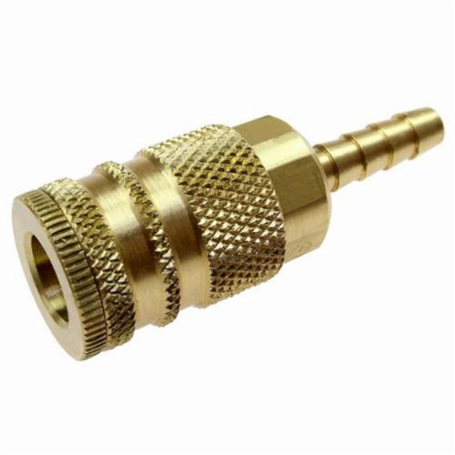 Coilhose 156 Coilflow Manual Industrial Type 15 Manual Industrial Quick Disconnect Hose Coupler, 1/4 x 3/8 in Nominal, Quick Disconnect Coupler x Hose Barb, 300 psi Pressure, Brass, Domestic - Pneumatic Quick Connect Fittings
