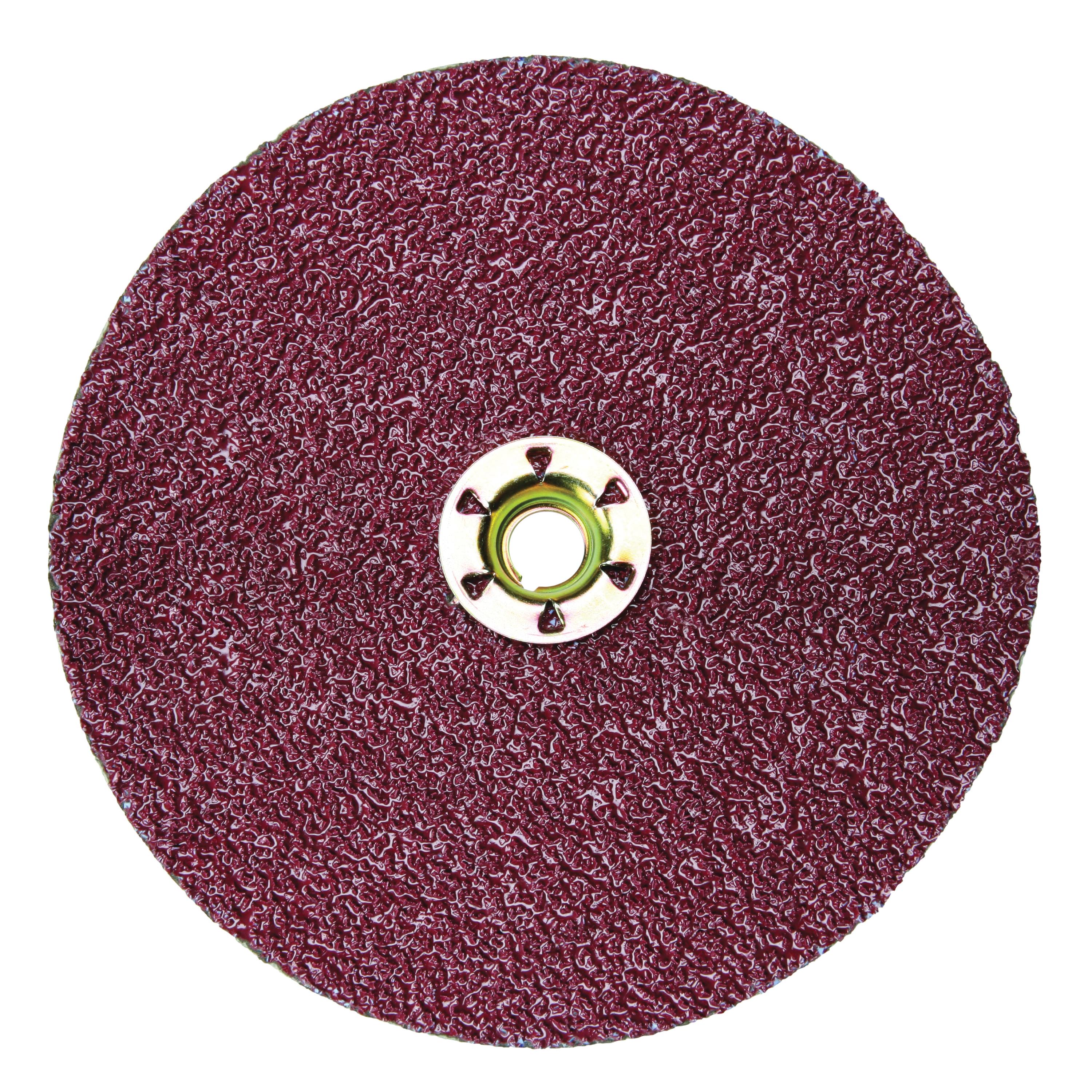 Cubitron II 7000119173 Close Coated Fibre Disc, 4-1/2 in Dia Disc, 36+ Grit, Extra Coarse Grade, Ceramic Abrasive, Quick-Change Type TN Attachment - Coated Abrasive Fiber Discs