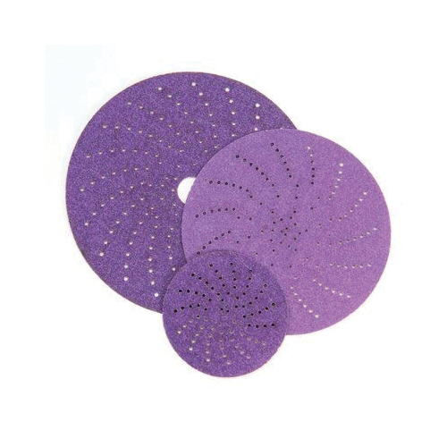 Cubitron II Hookit 7100141496 737U Clean Sanding Abrasive Disc, 6 in Dia Disc, 320+ Grit, Ceramic Abrasive, Paper Backing - Coated Abrasive Hook & Loop Discs