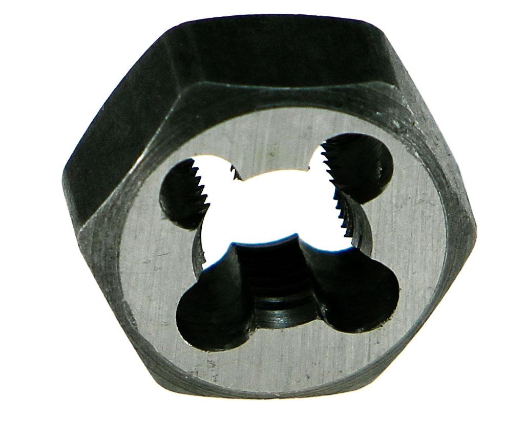 Drillco 33E124C 3300E Hex Threading Die, 3/8-16 UNC Thread, HSS - Hex Dies