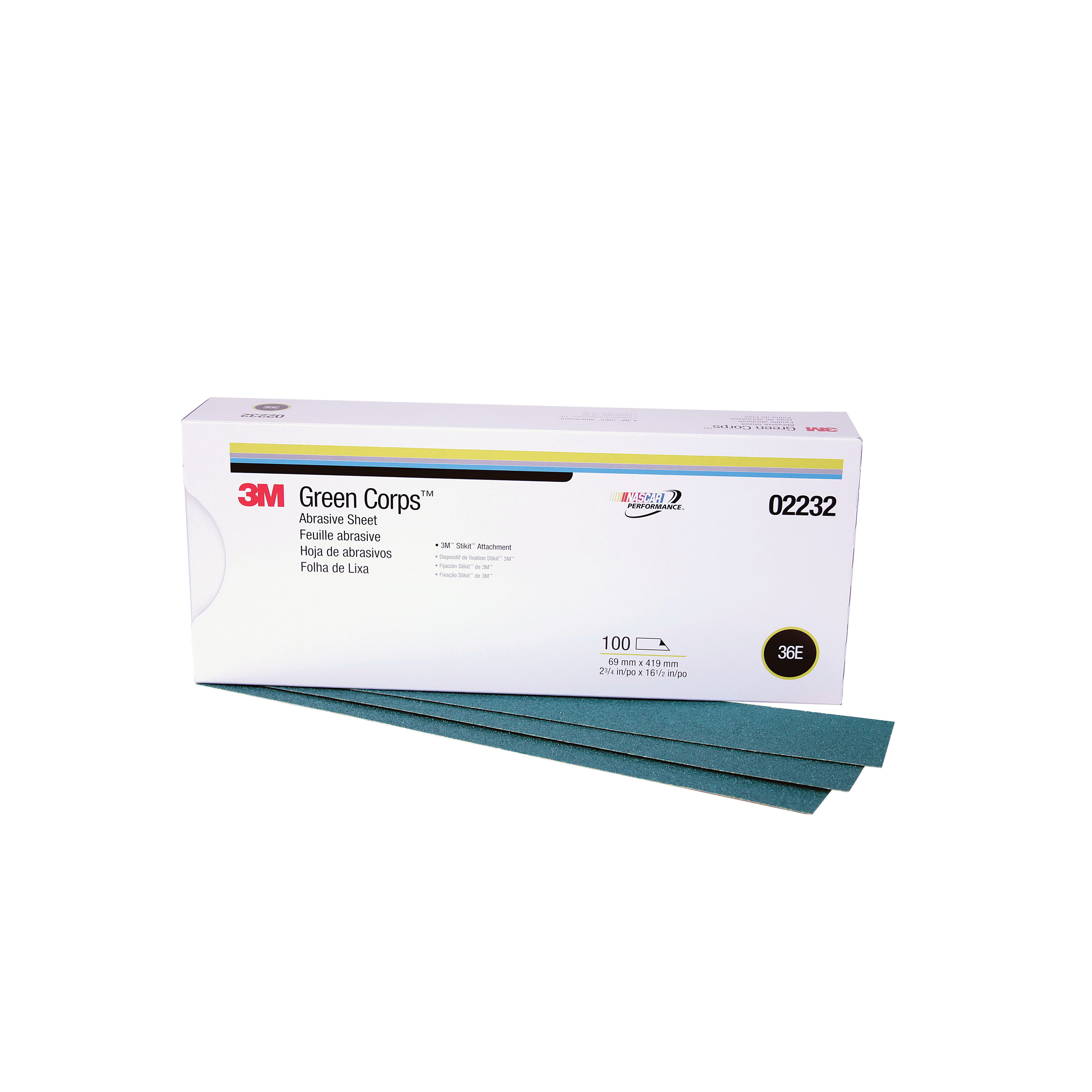 Green Corps 7000044881 Abrasive Sheet, 16-1/2 in L x 2-3/4 in W, 36 Grit, Very Coarse Grade, Aluminum Oxide Abrasive, Paper Backing - Coated Abrasive Sheets
