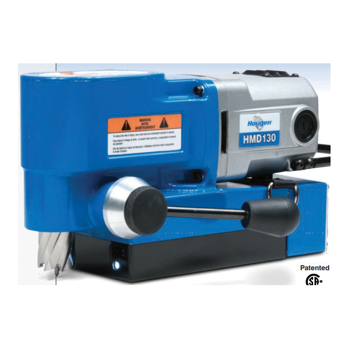 Hougen 0130101 HMD130 Portable Ultra Low Profile Magnetic Drill, 7/16 to 1-3/8 in Chuck, 9 in L x 4 in W Drill to Center From Base, 115 VAC - Magnetic Drilling Presses