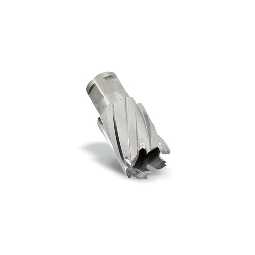 Hougen Rotabroach 12114 12000 Annular Cutter, 7/16 in Dia Cutter, 1 in D Cutting, M2 HSS, Bright, Weldon with 2-Flat Shank - Annular Cutters