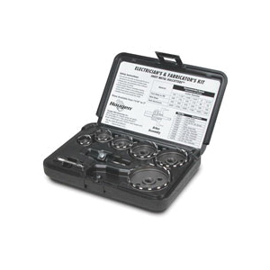 Hougen 14005 Imperial Electricians and Fabricators Kit, 7/8 in Dia Min Cutter, 2-1/2 in Dia Max Cutter, 1/8 in D Cutting, 6 Pieces, For Use With Holcutter System, HSS - Annular Cutter Sets