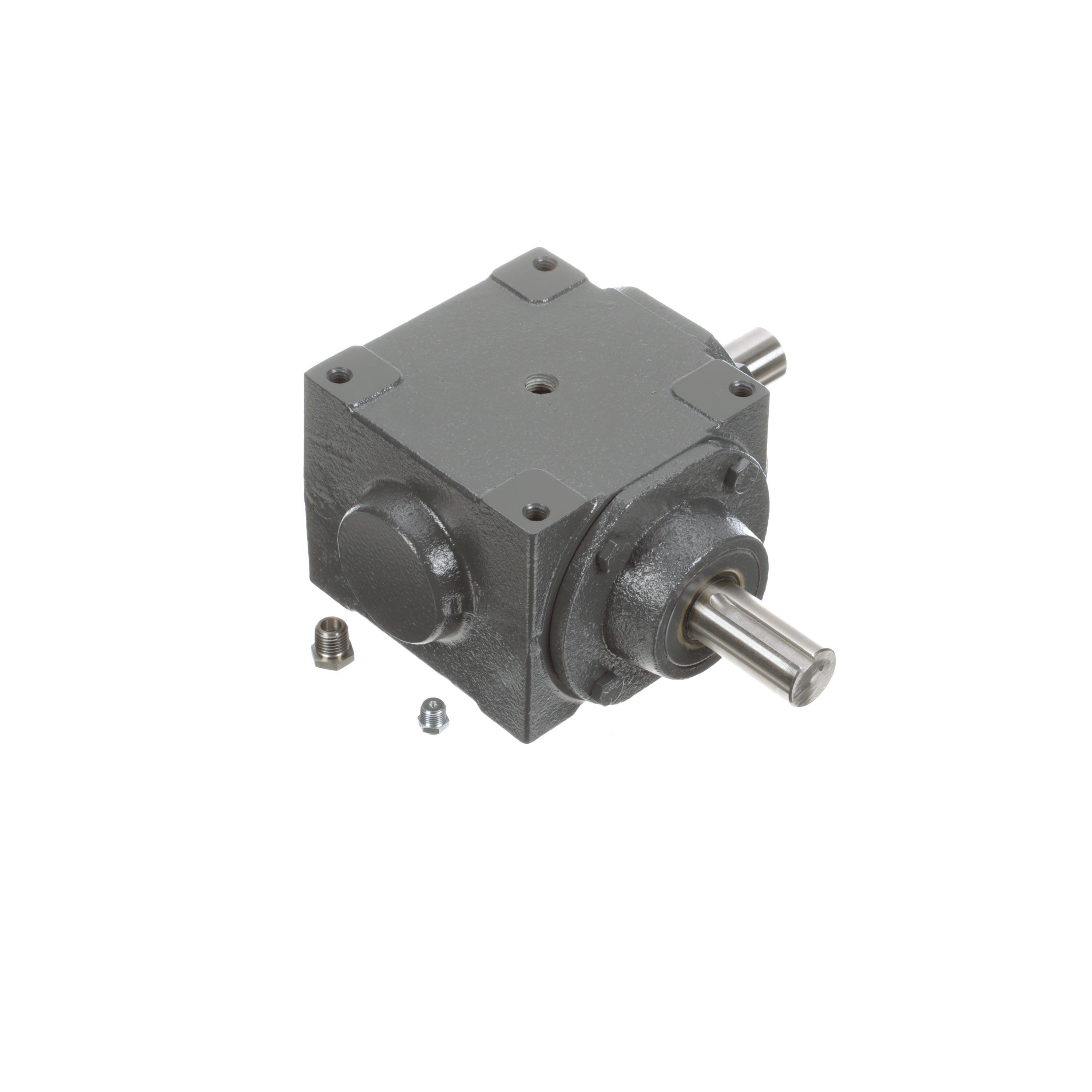 Hub City 0220-00816 150 Right Angle Spiral Single Reduction Style C F Bevel Gear Reducer, Shaft Input, Shaft Output, 16 hp, 1:1 Gear, 1750 rpm Maximum Output, 580 in-lb Torque Rating - Spiral Bevel Right Angle Drives