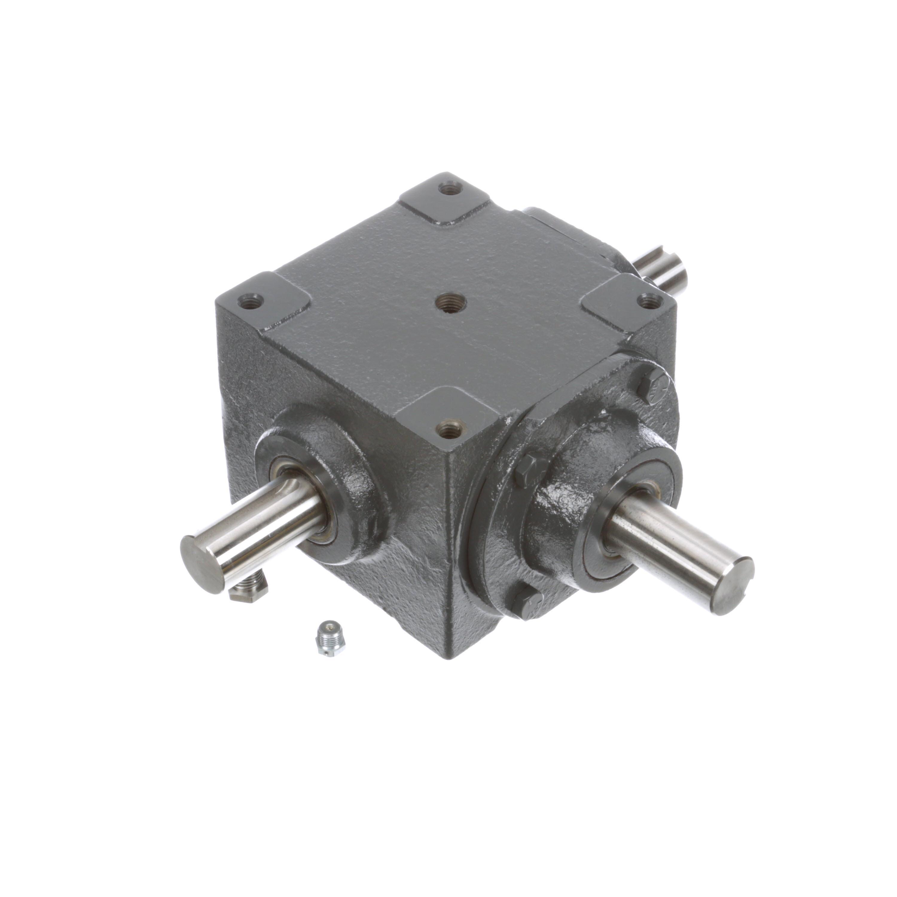 Hub City 0220-00849 150 Right Angle Spiral Single Reduction Style A B Bevel Gear Reducer, Shaft Input, Shaft Output, 10-1/4 hp, 2:1 Gear, 875 rpm Maximum Output, 736 in-lb Torque Rating - Spiral Bevel Right Angle Drives