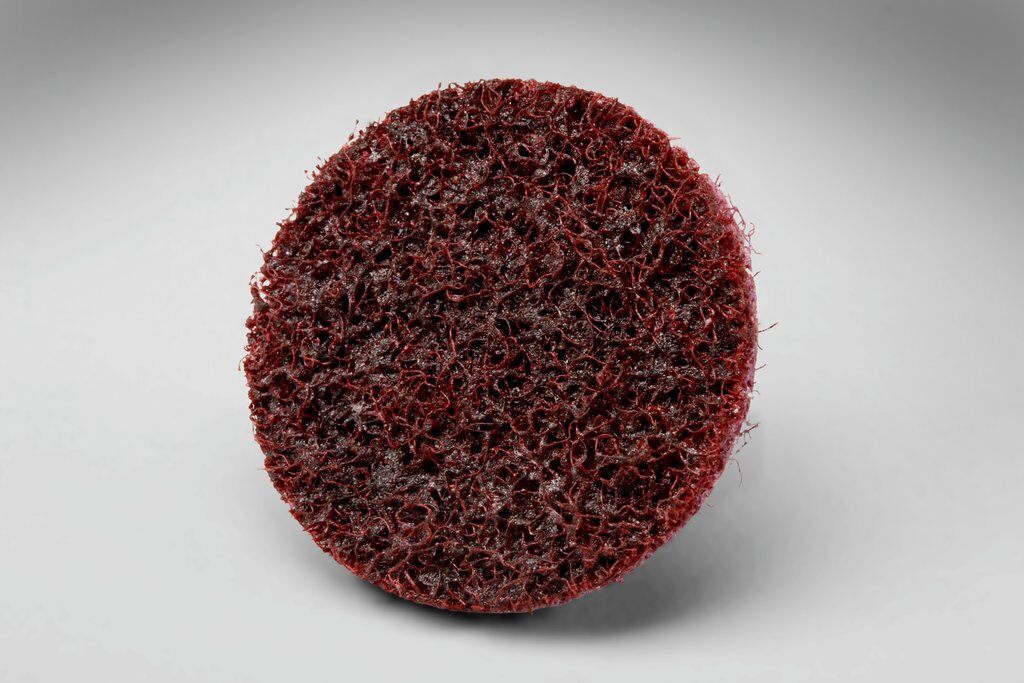 3M 7000000751 SC SE Durable Non-Woven Surface Conditioning Disc, 2 in Dia Disc, Medium Grade, Aluminum Oxide Abrasive, Type TR Attachment - Non-Woven Abrasive Quick-Change Discs