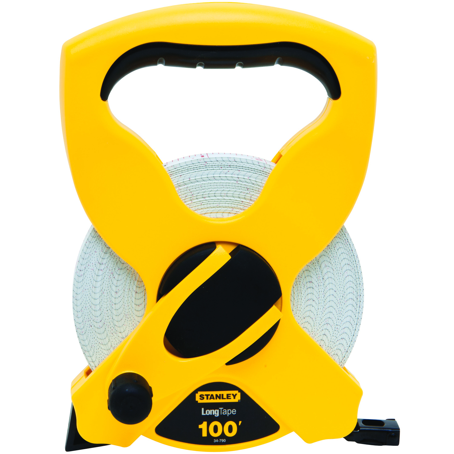 Stanley Contractor Grade 34-790 Long Open Reel Tape Rule, 100 ft L x 1/2 in W Blade, Polymer Coated Fiberglass, Imperial - Measuring Tapes