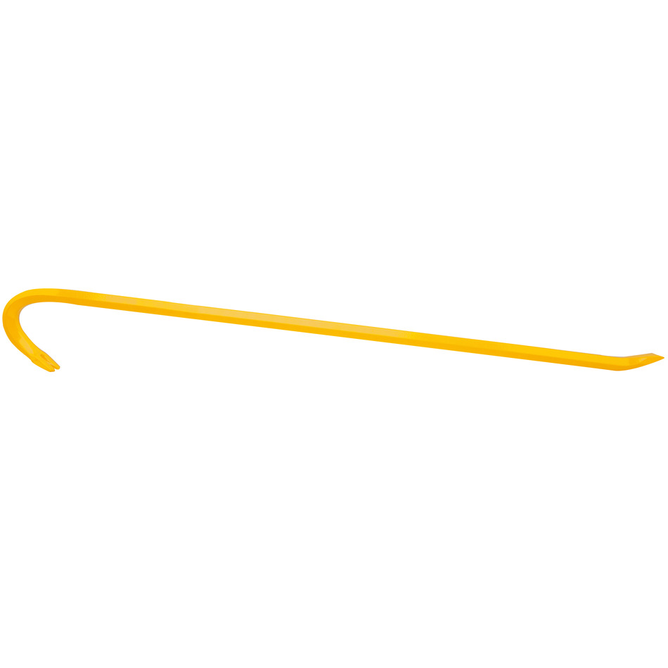 Stanley 55-136 Wrecking Bar, Beveled Chisel/Slotted Claw Tip, 36 in OAL, Forged Steel - Nail Pullers, Wrecking & Pry Bars