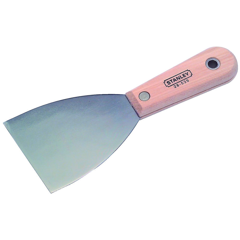 Stanley 28-539 Scraper Knife, High Carbon Steel Flexible Blade, 3-5/8 in L Blade, 3 in W Blade, Hardwood Handle - Hand Scrapers
