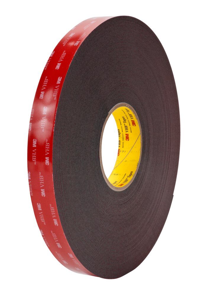 3M 7000042794 Foam Tape, 36 yd L x 1 in W, 0.045 in THK, Modified Acrylic Adhesive, Black - Double-Sided Tapes